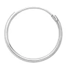 18ct White Gold 11mm Hinged Sleeper Hoop Earring, 100% Recycled Gold