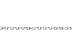 9ct White Gold 0.8mm Oval Trace Bracelet With Extender 6.7-7.1