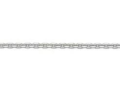 18ct White Gold 0.6mm Round Belcher Chain 18