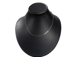 18ct White Gold 0.6mm Round Belcher Chain 18