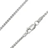 9ct White Gold 1.5mm Round Spiga Chain 18"/45cm Hallmarked
