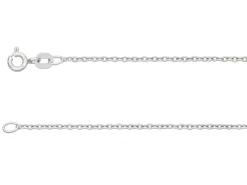 9ct White Gold 1.5mm Round Trace Chain 18"/45cm Hallmarked