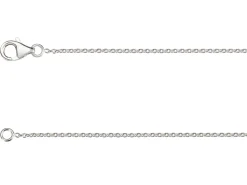 18ct White Gold 1.1mm Round Trace Chain 16"/40cm Hallmarked
