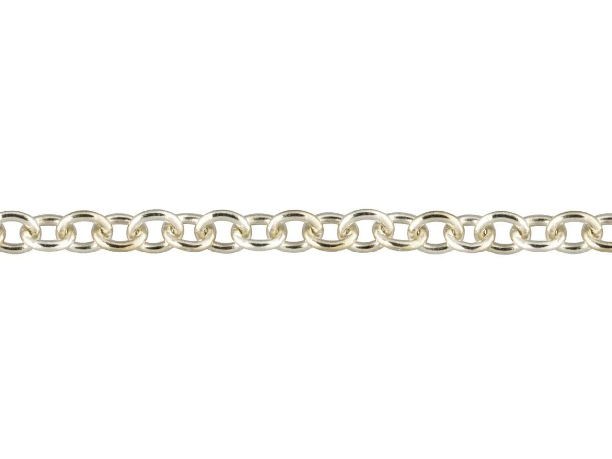9ct White Gold 1.9mm Round Trace Chain Loose Unhallmarked
