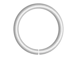 9ct White Gold Open Jump Ring Heavy 3mm 100% Recycled Gold