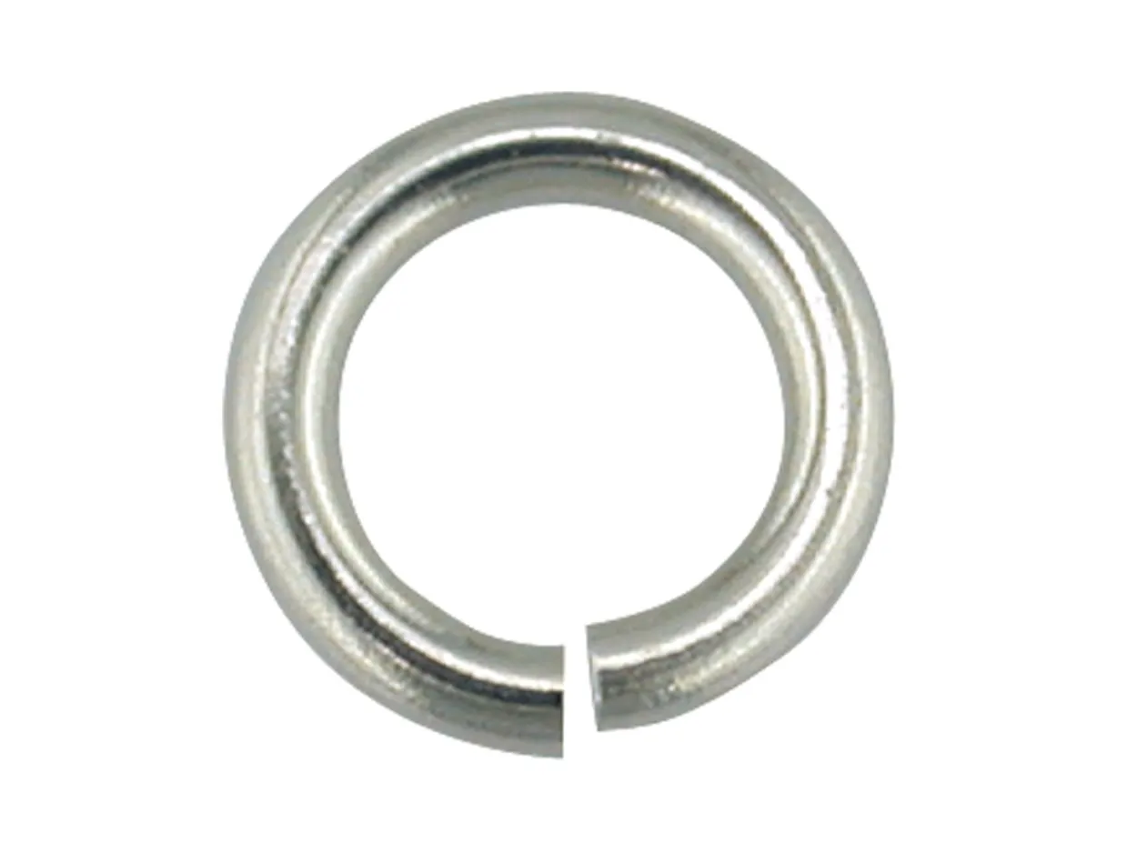 9ct White Gold Open Jump Ring Heavy 6mm 100% Recycled Gold