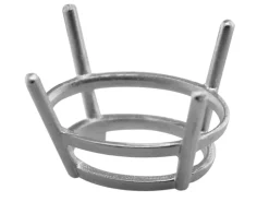 18ct White Gold Oval Double Gallery Collet 9x7mm