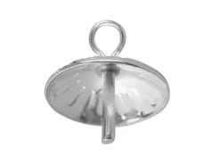 9ct White Gold Pendant Cup, 4mm