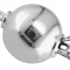 18ct White Gold Plain Ball Clasp 7mm