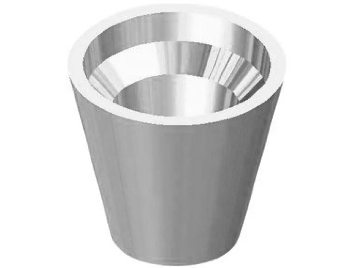 9ct White Gold Plain Rubover Collet 3.0mm Light