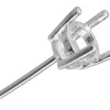 18ct White Gold Round Double Gallery 4 Claw Ear Stud 50pt