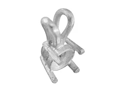 9ct White Gold Round Double Gallery 4 Claw Pendant Round 50pt