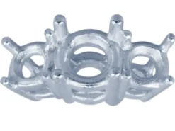 18ct White Gold Round Grad 3 Stone Setting 0.40ct 3.0/3.75/3.0