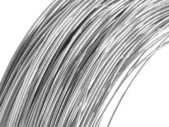 18ct White Gold Round Pin Wire 1.00mm Fully Hard, Coils, 100% Recycled Gold