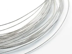 18ct White Gold Round Pin Wire 1.00mm Fully Hard, Coils, 100% Recycled Gold