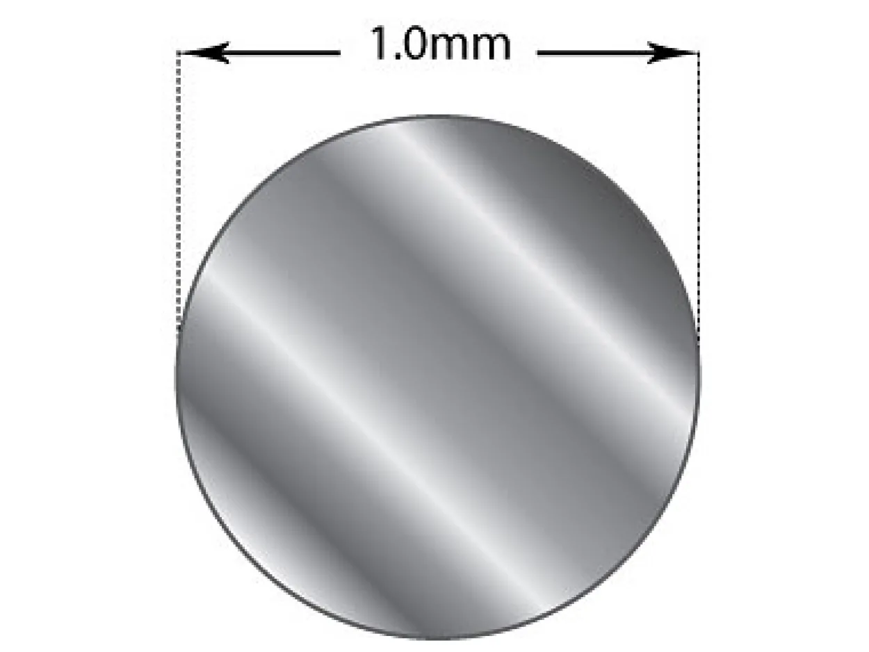 18ct White Gold Round Pin Wire 1.00mm Fully Hard, Coils, 100% Recycled Gold