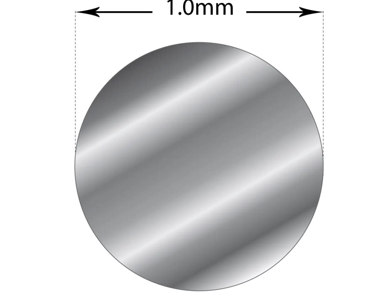 9ct White Gold Round Wire 1.00mm, 100% Recycled Gold