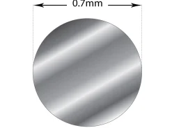 9ct White Gold Round Wire 0.70mm, 100% Recycled Gold