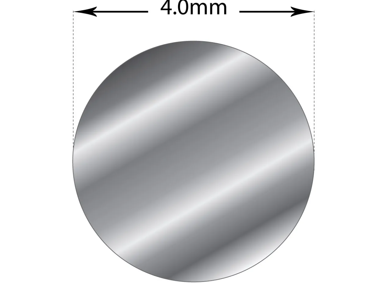 9ct White Gold Round Wire 4.00mm, 100% Recycled Gold