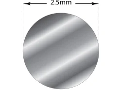 18ct White Gold Round Wire 2.50mm, 100% Recycled Gold