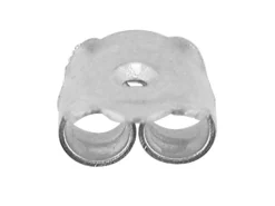 9ct White Gold Scroll Large With Fluted Edge, 100% Recycled Gold