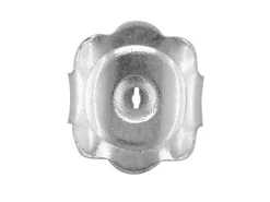 9ct White Gold Scroll Large With Fluted Edge, 100% Recycled Gold