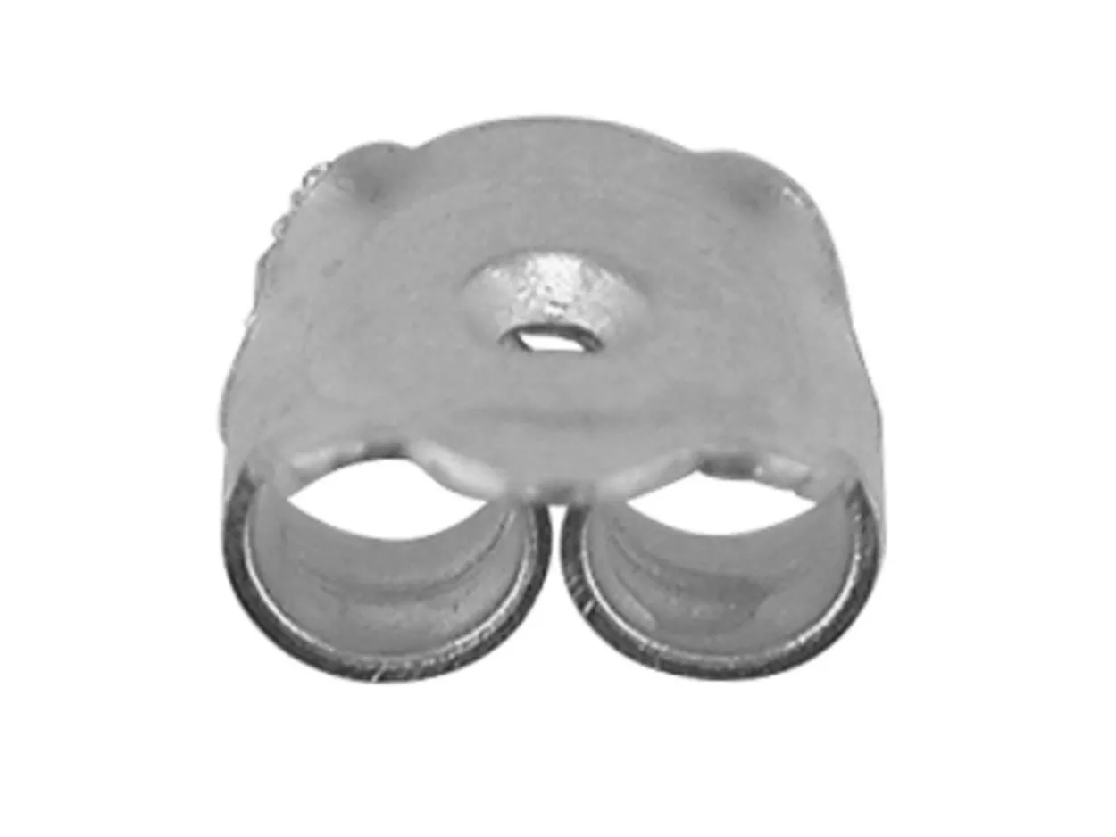 18ct White Gold Scroll Large With Fluted Edge, 100% Recycled Gold