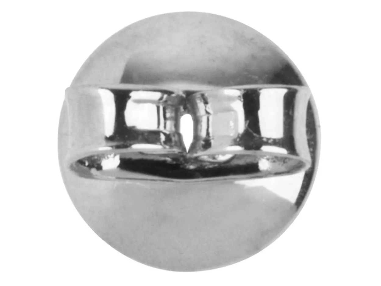 18ct White Gold Scroll On 8mm Domed Disc