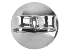 18ct White Gold Scroll On 7mm Domed Disc