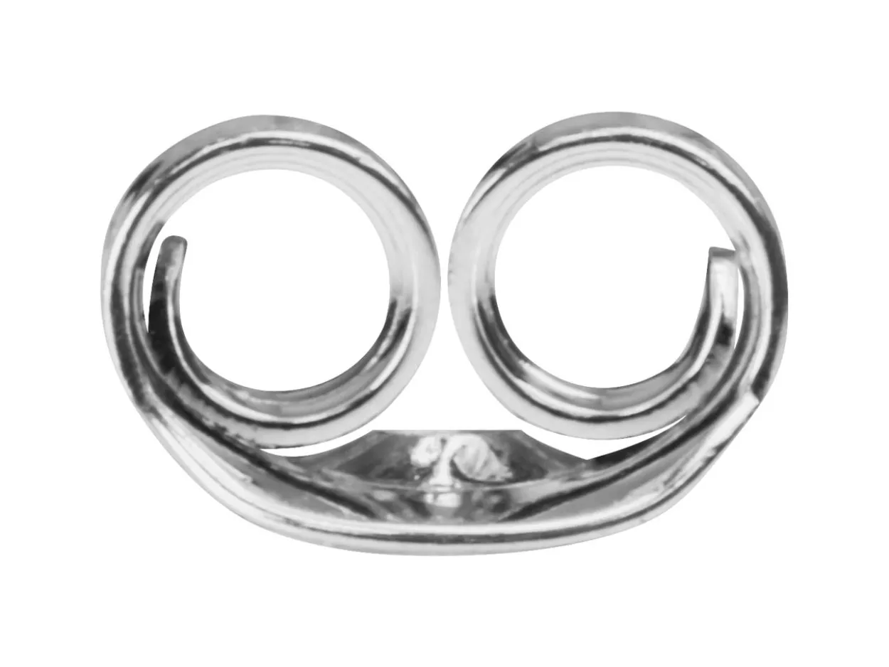 18ct White Gold Scroll Small