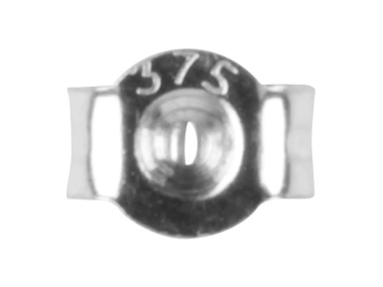 9ct White Gold Scroll Small Pack of 6, 100% Recycled Gold