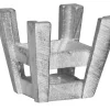 18ct White Gold Square Double Gallery 4 Claw Collet 50pts 4 V Claws