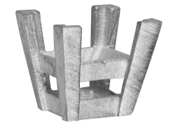 18ct White Gold Square Double Gallery 4 Claw Collet 50pts 4 V Claws