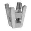 18ct White Gold Square Double Gallery 4 Claw Collet 25pts 4 V Claws