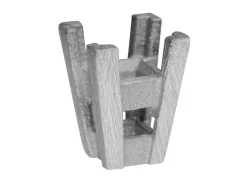18ct White Gold Square Double Gallery 4 Claw Collet 25pts 4 V Claws