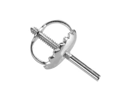 18ct White Gold Threaded French Wire And Scroll Medium-weight, 100% Recycled Gold