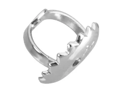 9ct White Gold Threaded Scroll Heavyweight, 100% Recycled Gold