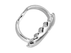 9ct White Gold Threaded Scroll Heavyweight, 100% Recycled Gold