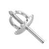 9ct White Gold Threaded Wire And Scroll Heavyweight, 100% Recycled Gold