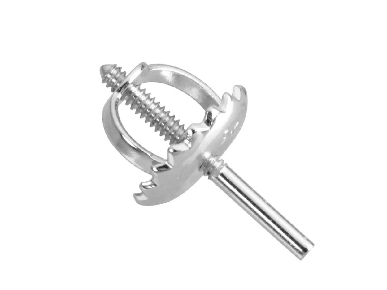 9ct White Gold Threaded Wire And Scroll Heavyweight, 100% Recycled Gold