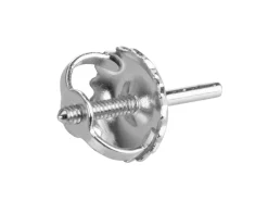 9ct White Gold Threaded Wire And Scroll Heavyweight, 100% Recycled Gold