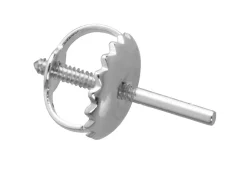 9ct White Gold Threaded Wire And Scroll Heavyweight, 100% Recycled Gold