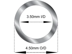 18ct White Gold Tube, Ref 2, Outside Diameter 4.5mm, Inside Diameter 3.5mm, 0.5mm Wall Thickness, 100% Recycled Gold
