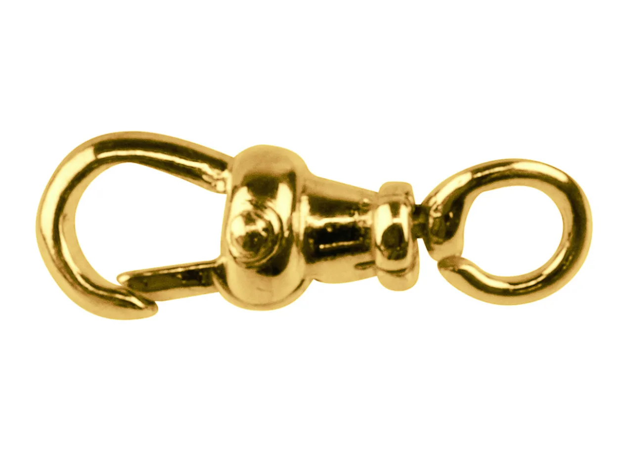 9ct Yellow Gold Albert Swivel 15mm Open Ring