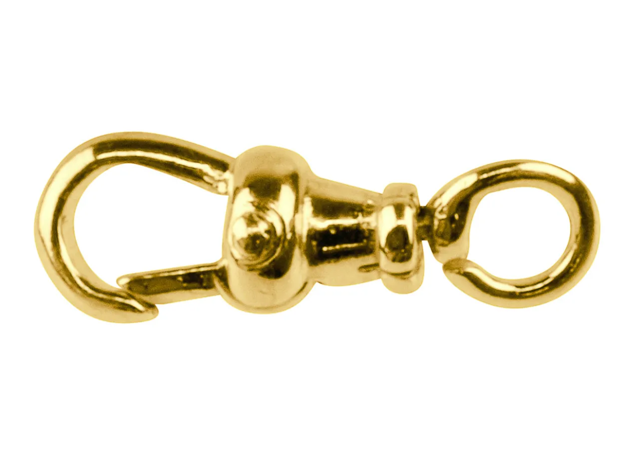 9ct Yellow Gold Albert Swivel 19mm Open Ring