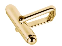 9ct Yellow Gold Assembled Cuff Link Fitting Round Bar With U Arm Plain