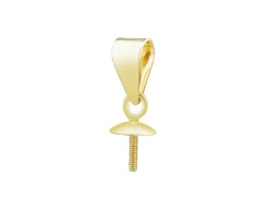 9ct Yellow Gold Bail With 3mm Thread Cup