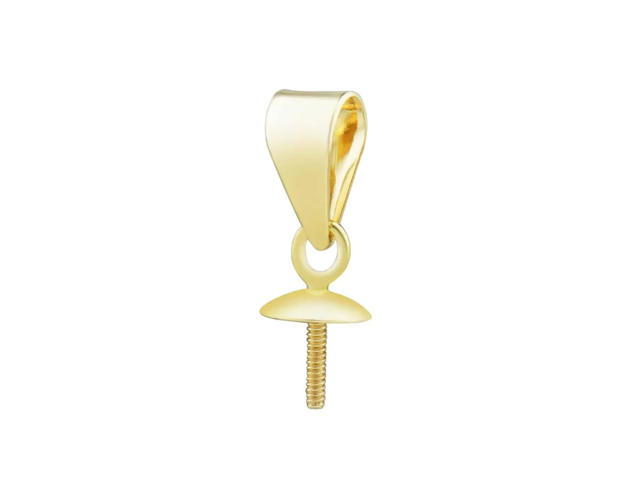 9ct Yellow Gold Bail With 3mm Thread Cup