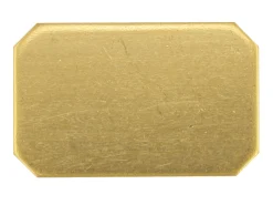 9ct Yellow Gold Blank Kc8233 1.00mm Fully Annealed Rectangle 17mm X 11m Cut Corners, 100% Recycled Gold