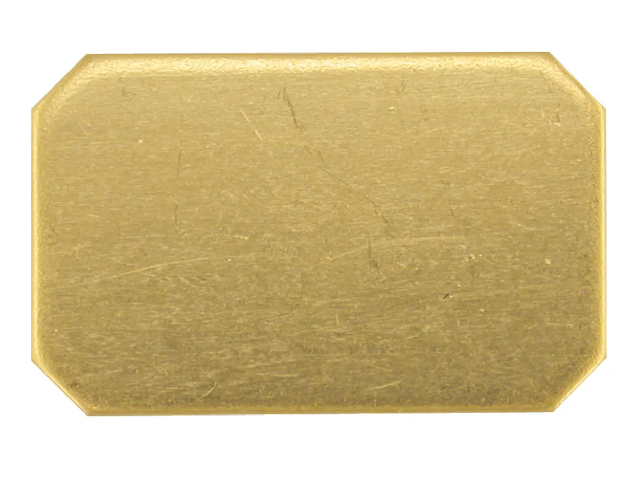 9ct Yellow Gold Blank Kc8233 1.00mm Fully Annealed Rectangle 17mm X 11m Cut Corners, 100% Recycled Gold